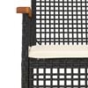 vidaXL Garden Dining Set Black, Cream White