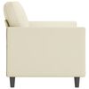 vidaXL 2-seater Sofa Cream Faux leather, metal, foam 2-seater Durable