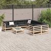 vidaXL 9 Piece Patio Sofa Set Solid Wood Pine