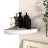 vidaXL Wall Corner Shelf Concrete gray Honeycomb MDF 13.8 in corner size
