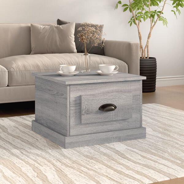 vidaXL Coffee Table Grey Sonoma Engineered Wood Compact Coffee Table