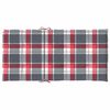 vidaXL Patio Lowback Chair Cushions 4 pcs Red Check Pattern 39.4x19.7x1.2" Oxford Fabric