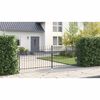 vidaXL Garden Gate with Lock Gray 125 x 400 cm Steel