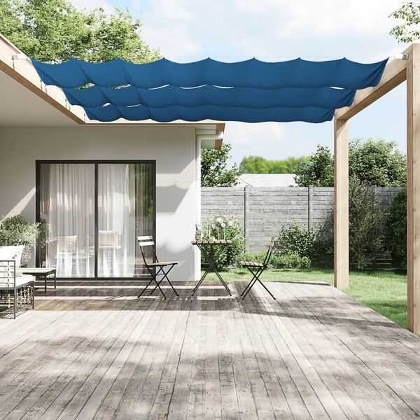 vidaXL Vertical Awning Blue Oxford fabric (100% polyester) 23.6 x 393.7 in