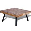 vidaXL Table Various shades of teak, black Reclaimed teak wood, painted iron