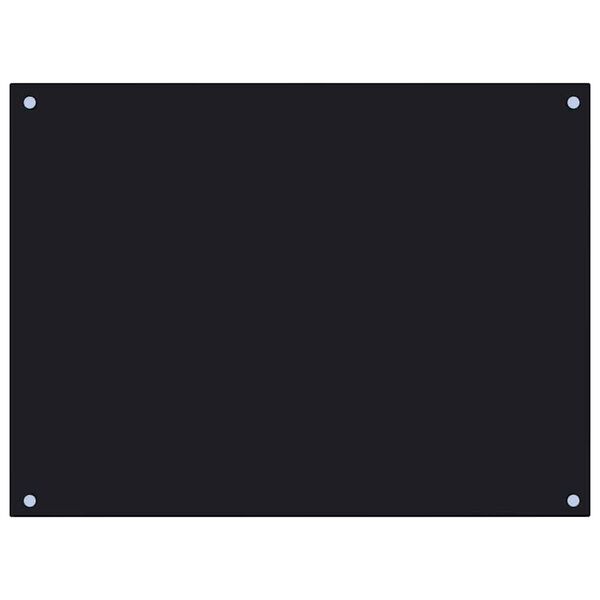 vidaXL Kitchen Backsplashes 2 pcs Black 31.5"x23.6" Tempered Glass
