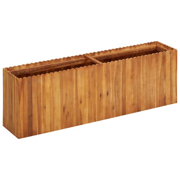 vidaXL Raised Bed Natural wood color Solid acacia wood 59.1x11.8x19.7 in