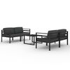 vidaXL Patio Lounge Set Anthracite Aluminium, Polyester Medium Modular