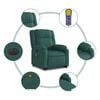 vidaXL Electric Stand Up Massage Recliner Chair Dark Green