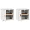 vidaXL Wall Cabinet Set of 2 White Solid pine wood, engineered wood
