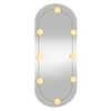 vidaXL Wall Mirror With Led Light Warm white / cold white lighting Glass