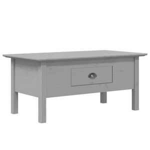 vidaXL Coffee Table Grey Solid pine wood, engineered wood, metal 39.4 in