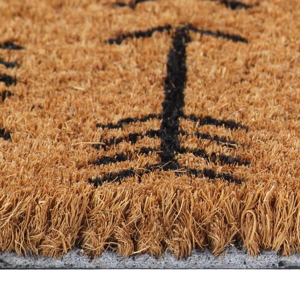 vidaXL Door Mat Natural Coir, PVC 17.7 x 29.5 in Non-slip Coir Doormat