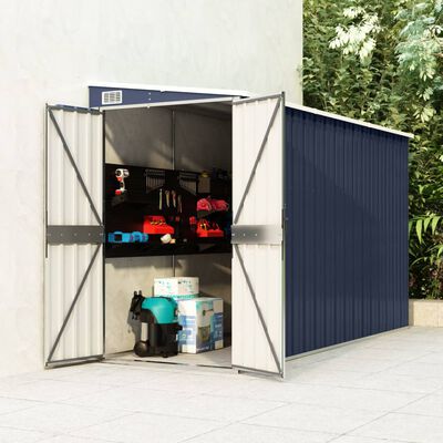 vidaXL Wall-mounted Garden Shed Anthracite 46.5"x113.4"x70.1" Steel