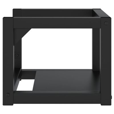 vidaXL Wall-mounted Bathroom Washbasin Frame Black 15.7" x 15" x 12.2" Iron