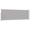 vidaXL Side Awning Grey Polyester with PU coating, powder-coated iron