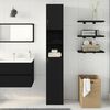 vidaXL Bathroom Cabinet Black oak Engineered wood Tall Bathroom Cabinet