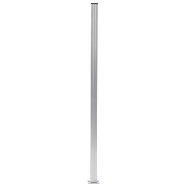 vidaXL Fence Posts 2 pcs Aluminum 72.8"