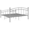 vidaXL Bed Frame Grey Powder-coated metal Double Durable Bed Frame