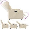 vidaXL Recliner Chair Cream 100% Polyester, Metal, Plywood Standard