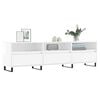 vidaXL TV Cabinet High gloss white Engineered wood, iron TV Cabinet