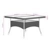 vidaXL Garden Dining Set Gray