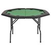 vidaXL Poker Table Green and Black MDF, Polyester, Artificial Leather, Steel