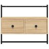 vidaXL TV Cabinet Sonoma Oak Engineered wood, Metal Medium Wall mounting