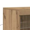 vidaXL LED Sideboard Artisan Oak 16.14 x 14.57 x 26.38 in