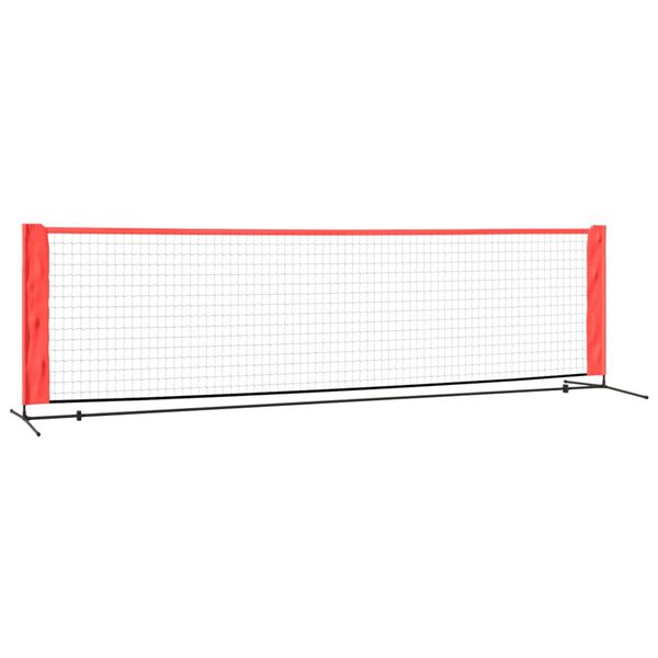 vidaXL Tennis Net Black and Red 118.1"x39.4"x34.3" Polyester
