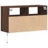 vidaXL TV Wall Cabinet Brown Oak Engineered Wood 31.5x12.2x17.7 in