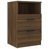 vidaXL Bedside Cabinet Set of 2 Brown Oak Engineered wood Medium