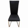 vidaXL Dining Chair Set of 2 Black Faux Leather Standard Modern