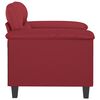 vidaXL Chair Wine Red Faux Leather, Metal, Textilene 23.6 in wide seat