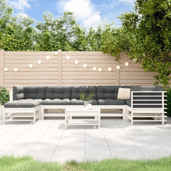 vidaXL Garden Lounge Set White