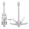 vidaXL Folding Anchor Silver 13.2 lb Hot Dip Galvanized Cast Iron
