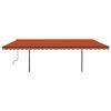vidaXL Retractable Awning Orange and Brown