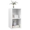 vidaXL TV Cabinet High gloss white Engineered wood 14.6 x 14.6 x 28.3 in
