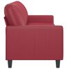 vidaXL 3-Seater Sofa Wine Red 75% PVC, 20% polyester, 5% cotton 3-Seater