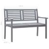 vidaXL Bench Grey Solid eucalyptus wood Medium Ergonomic Bench