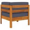 vidaXL Wooden Lounge Set Dark Grey Solid Acacia Wood Medium Durable