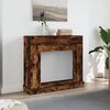 vidaXL Fireplace Surround Smoked Oak 39.4x11.8x34.4" Engineered Wood