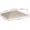 vidaXL Gazebo Top Cover Beige Polyester with PVC coating 157.5x118.1 in