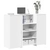 vidaXL Reception Desk White Engineered wood Reception Desk Rectangular