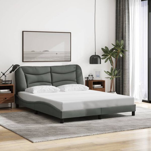 vidaXL Bed Frame Dark Grey
