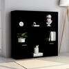 vidaXL Cabinet Black Engineered wood Medium Storage Cabinet