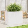 vidaXL Garden Planter White Solid Pine Wood Medium Durable