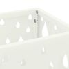 vidaXL Umbrella Stand White 15.5 x 15.5 x 49 cm Metal
