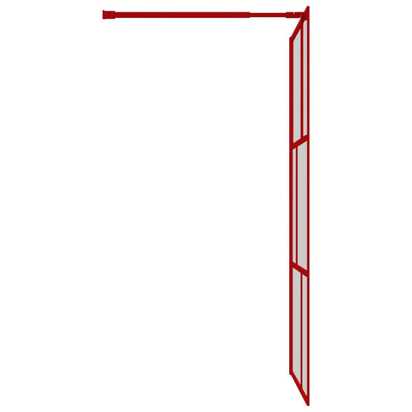 vidaXL Walk-in Shower Wall with Clear ESG Glass Red 39.4"x76.8"