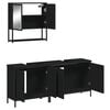 vidaXL Bathroom Furniture Set Black
